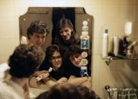 Clockwise from top-left: Iain, Alan, Nat and John