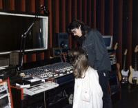 Alan and John at the mixing desk during the recording.