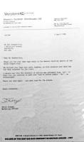 Letter from Western Scottish Buses about our unsuccessful entry into their 1988 battle of the bands competition